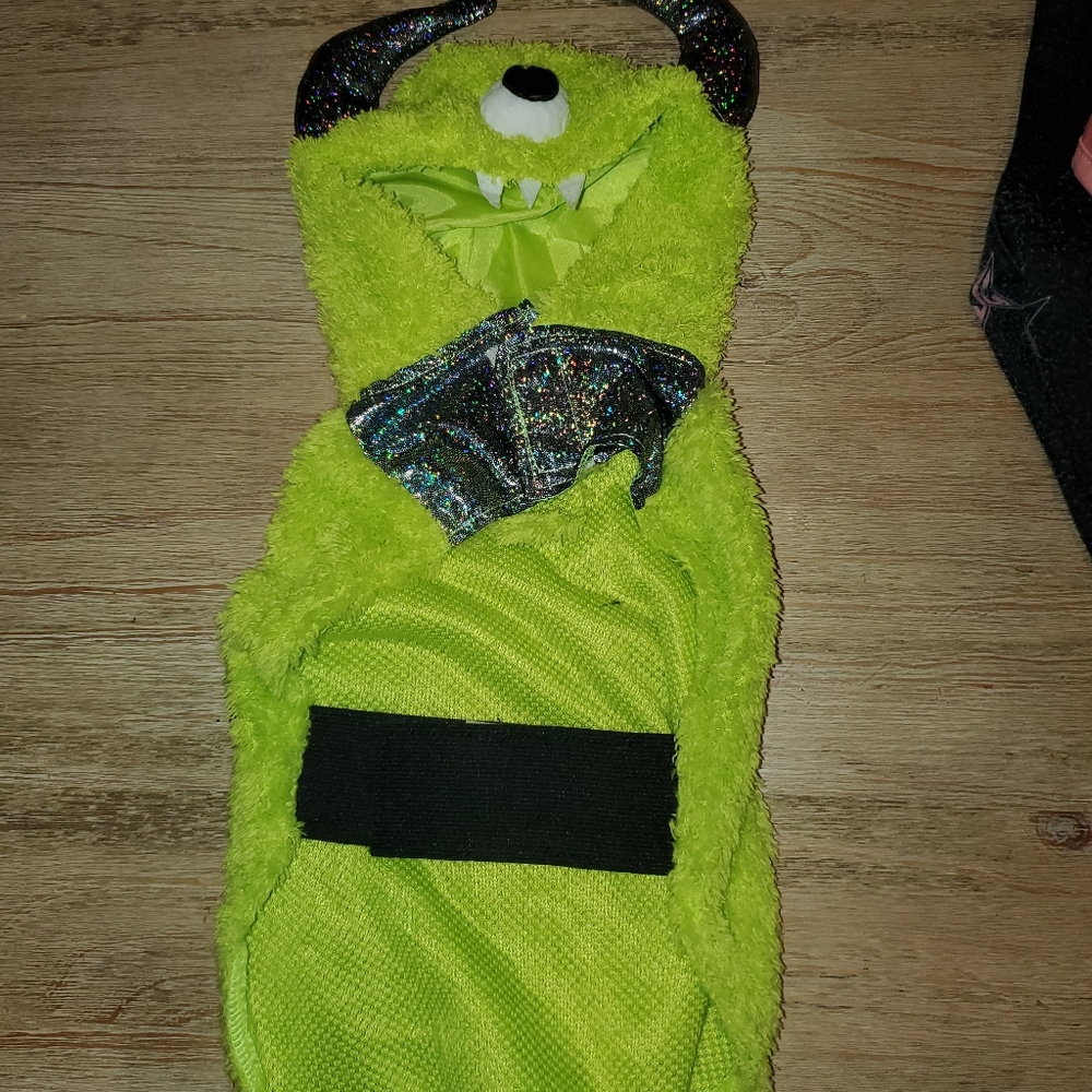 Green monster dog outfit